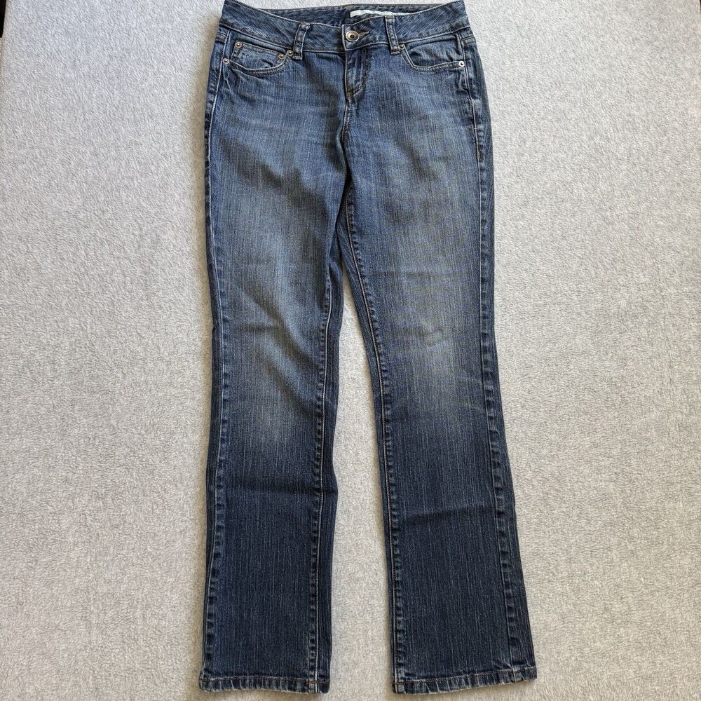 DKNY Low Rise Boot Cut Jeans Womens 4 Dark Wash Y2K Look